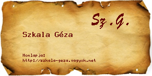 Szkala Géza névjegykártya