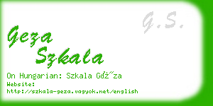 geza szkala business card